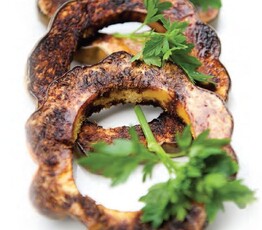 Baked Squash Rings with Ginger-Honey