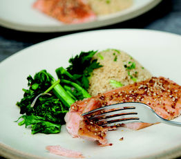 Salmon with Dijon and Sesame Glaze