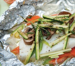 Quick  Fish and Vegetables en Papillote 