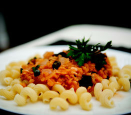 Red Lentil Pasta Topping