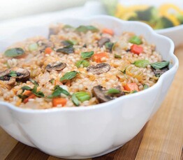 Barley Lentil Bake with Mushrooms