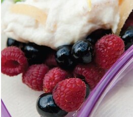 Raspberries in Chambord with Ice Cream