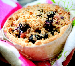 Berry Pie for Two with No-Roll Pastry and Crumb Topping