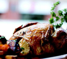 Roast Chicken with Root Vegetables (Poulet Roti)