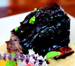 Glazed Beef Short Ribs with Roast Corn Polenta