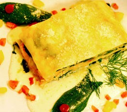 Salmon and Spinach Lasagna