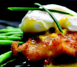 Pan-Fried Haddock with Soft-Poached Egg and Green Beans