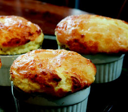 Corn Cob and Aged Cheddar Souffle