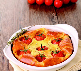 Grape Tomato Clafouti