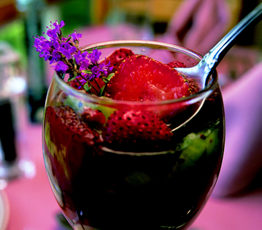 Kiwis and Strawberries in Champagne