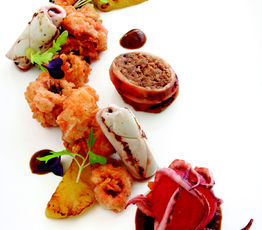 Jackfruit and Molasses Barbecue Sauce on Nova Scotia Calamari