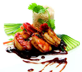 Jumbo Shrimp in Molasses Marinade