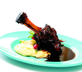 Tomato and Molasses-Braised Lamb Shanks