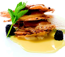 Phyllo with Caramelized Apples and Molasses Custard