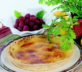 Lemon Tart with Fresh Raspberries
