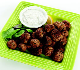 Greek Meatballs with Citrus Mint Dip
