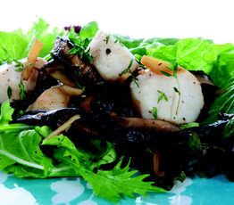 Warm Scallop and Portobello Salad