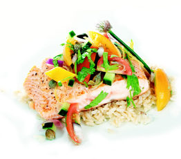 Grilled Salmon Fillet with Summer Salsa