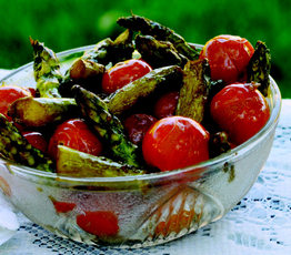 Glazed Asparagus and Tomatoes
