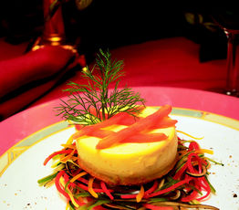 Fennel Custard with Ratatouille Slaw