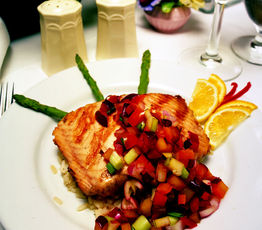 Grilled Salmon with Plum Salsa