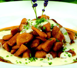 Pumpkin Gnocchi with Cambozola Cream Sauce