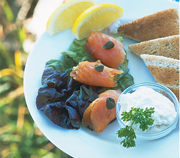 Atlantic Smoked Salmon with Creamed Horseradish Sauce