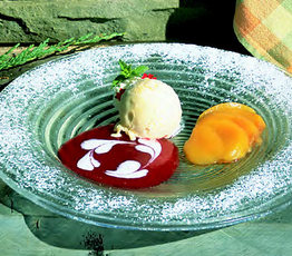 Peach Sour-Cream Ice Cream