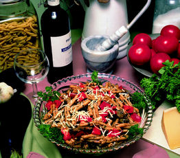 Chilled Pasta Salad with Roasted Eggplant