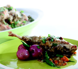 Fricot au Lapin des Bois (Braised Wild Rabbit Hot Pot)