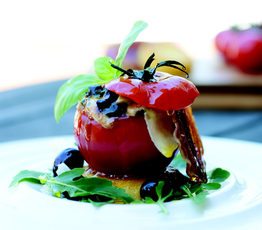Buffalo Mozzarella, Heirloom Tomato and Polenta Salad