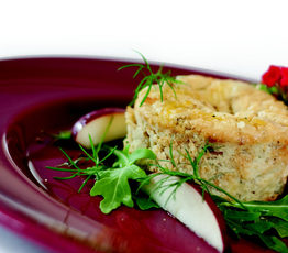 Apple, Blue Cheese and Bacon Cheesecake