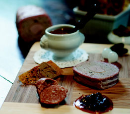 Charcuterie Board with Red Onion Jam