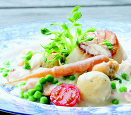 Shellfish and Summer Vegetable "Hodge Podge"