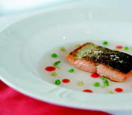 Pan-roasted Trout with Vegetable Bubbles