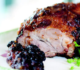 Barbecued Pork Roast with Fruit Chutney Glaze