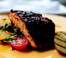 Molasses-and-Rum-Glazed Salmon