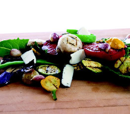 Grilled Summer Vegetable Salad with Mountain Ash Goat Cheese