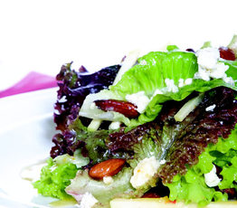"Opening Night" Salad (Greenhouse Lettuce, Apple, Blue Cheese, Smoked Almonds and Orange Shallot Vinaigrette)
