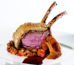 Lamb Wellington with Chanterelles