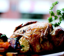 Roast Chicken with Root Vegetables (Poulet Roti)
