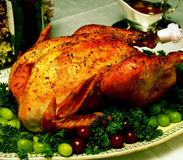 Herb-rubbed Turkey with Sherry Gravy