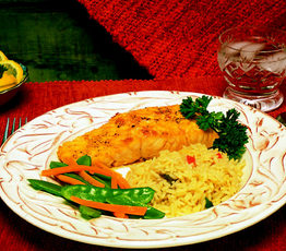 Minted Maple-Glazed Salmon