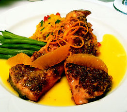 Pecan-Crusted Trout with Orange Butter Sauce