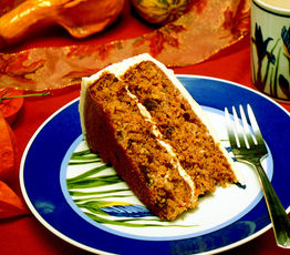 Coconut Carrot Cake with Cream Cheese and White Chocolate Icing