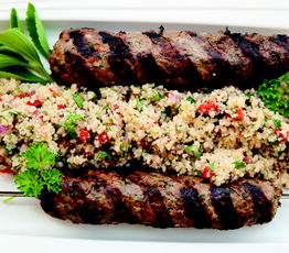 Grilled Lamb Kebabs with Tangy Couscous Salad