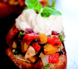 Antipasti "Misto" Bruschetta and White Balsamic Vinaigrette