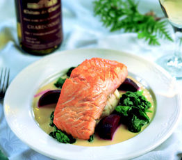 Pan-Seared Atlantic Salmon with Lemon Butter Sauce