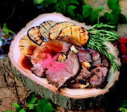 Barbecued Garlic-Stuffed Leg of Lamb