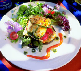Grilled Vegetable and Tofu Tortes